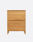 Zapatero EROSI de madera de teca 90 x 35 x 116 cm
