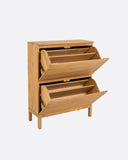 Zapatero EROSI de madera de teca 90 x 35 x 116 cm
