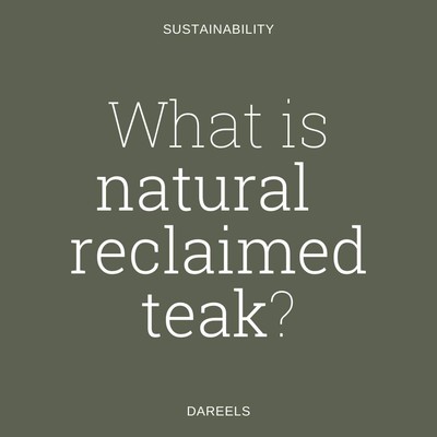 What is "reclaimed teak"? Here you have an important short explanation about it.

♻️

¿Qué es la "teca recuperada"? Aquí tienes una breve e importante explicación sobre ello.

#dareels #dareelsdesign #sustainability #sustainablefurniture #reclaimedteak #recycledwood #slowliving